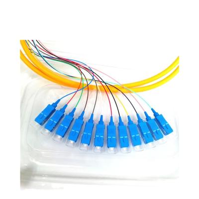 China FTTH project hot sale SC UPC SM simplex 0.9/2.0/3.0mm 1m fiber pigtail for sale