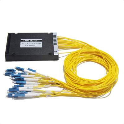 China CATV System/WDM Network OEM Multiplexer 1270nm~1610nm ABS Box WDM System 16CH 18CH Mux Demux CWDM for sale