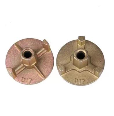 China Tie Rod D12/15/17mm High Tension Concrete Formwork Accessories Galvanized Wing Nut Round Plate Stop Water Nut for sale