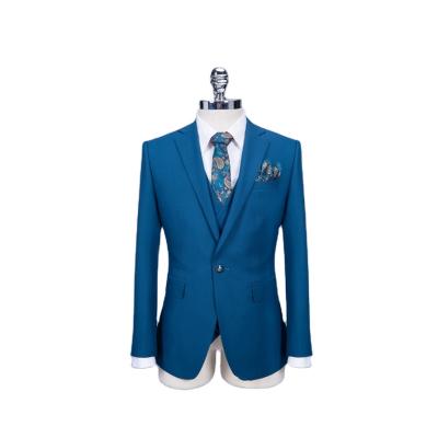 China Cheap Professional Manufacture Anti-wrinkle Mens Fashion Slim Suits Business Blue for sale