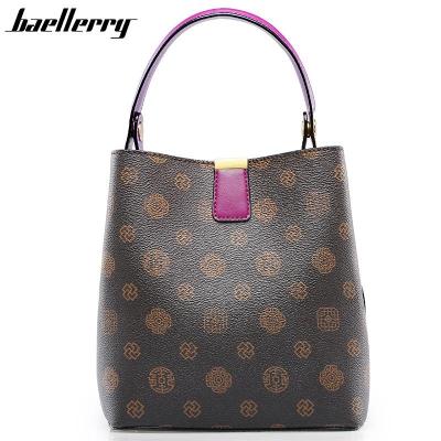 China Other Baellerry Bucket Bag Korean Luxury Leather Handbag For Women Lady Shoulder Bag Tote Bag for sale