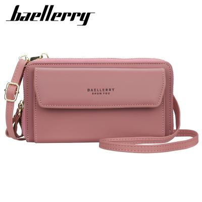 China Other Style Double Zipper Large Capacity Korean Cross - Body Bag Women Fashion Cell Phone Bag Baellerry Women Wallet Long for sale