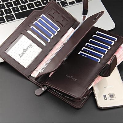 China 2022 Baellerry Waterproof Cell Phone Purses Long Card Holders New Designer Wallets Invent Purse Luxury Minimalist Leather Wallet For Men for sale