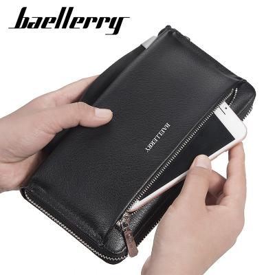 China Baellerry High Quality Vintage Leather Men's Wallet 2022 Other Hot Sale Leather Men's Long Zipper Double Zipper Wallet for sale