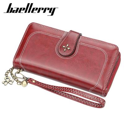 China OTHER fashion multifunctional long clutch dropshipping baellerry new design ladies pinch female wax pu leather wallet women for sale