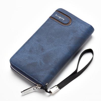 China Others Hot Selling Baellerry Long PU Leather Men's Canvas Wallets Zipper Wallet For Men for sale