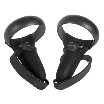 China Silicone+ Leather Grip Cover for Oculus Search 2 Touch Controller Grip Accessories Anti-Throw Grip Sleeve with Adjustable Hand Strap for sale