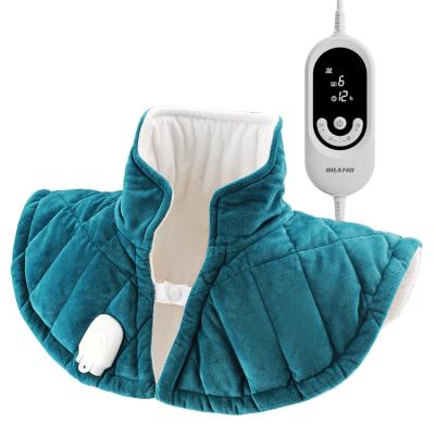 China Hotel Heat Small Far Infrared Therapy Weighted Electric Heating Pad for Winter Neck and Shoulder Over Warmer Heated Electric Blankets for sale