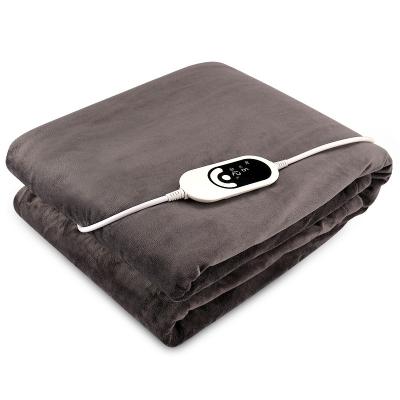 China Anti-Bacteria Customize Flannel Fabric Heated Winter Electric Warm Fast Heating Throw Blanket Far Infrared Electric Blanket for sale