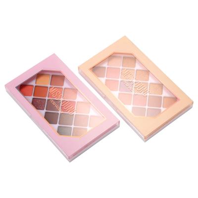 China 16 Colors Waterproof Matte Eyeshadow Palette Pearlescent Makeup Private Label for sale