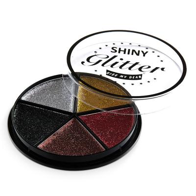 China Waterproof Sequin 5 Colors Onion Beauty Wish Cream Eyeshadow Makeup Palletes for sale