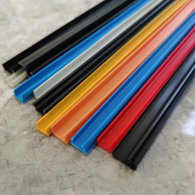 China Eco-friendly 8mm t-slot cover strip for aluminum profile with black, gray, orange, blue color for sale