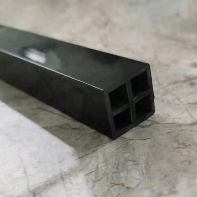 China Eco - Friendly PVC Hollow Square Tube Black Plastic Square Size Pipe for sale