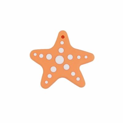 China Toy Mecain Silicone Teether Soft Ocean Rodent Collar Teether Food Grade Baby Chew Toy Animal Starfish BPA Free for sale