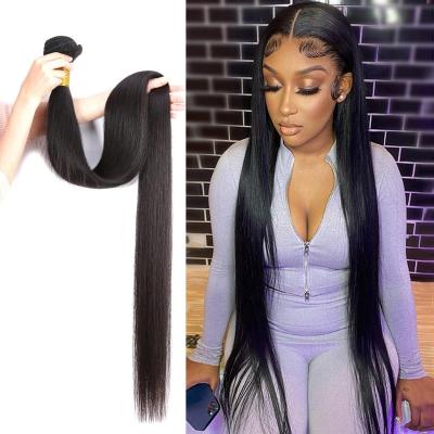 China Wholesale Cheap Straight Mink Human Hair Extensions Straight Cuticle Aligned Hair Brazilian Hair Bundles Wigs For Black Women for sale