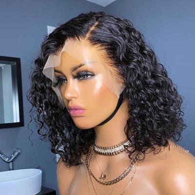 China Silky Straight Wave 100% Straight Hair Bangs Lead Style Brazilian Virgin Remy Curly Wig, Short Lead Wig with Bangs for Black Women for sale