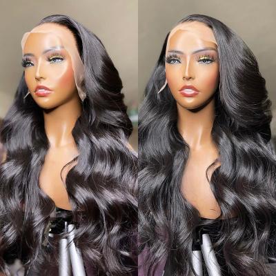 China Silky Straight Wave 13x6 Cuticle Aligned Hd Full Brazilian Virgin Human Hair Lace Front Wigs for Black Women for sale