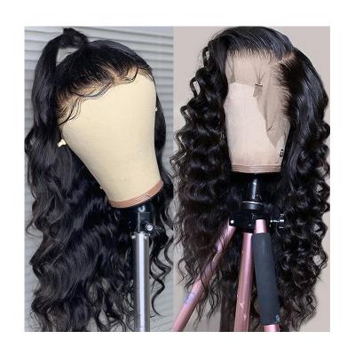 China Silky Straight Wave 250% Curly Human Wig, HD Transparent Swiss Brazilian Lace Frontal Hair Full Lace Wig Baby Hair Pre Plucked for sale