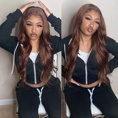 China Silky Straight Wave Pre Plucked 150% Density Ombre Hair 4*4 HD Lace Front Highlight Wigs For Black Women Honey Blonde Piano Color Body Wave for sale