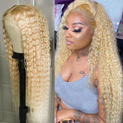 China Harmonious Raw Lace Front Wig 613 HD Virgin Hair Blonde Full Lace Wigs Silky Straight Wave For Black Women Peruvian 360 Lace Frontal Closure Wig for sale