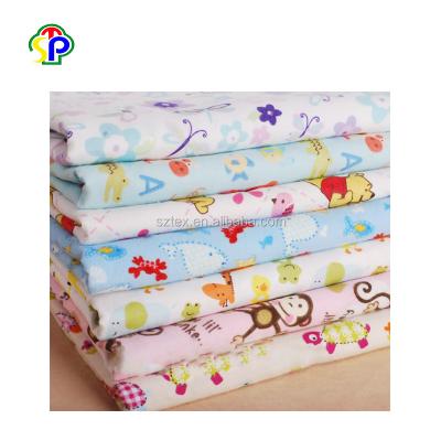 China Cute China Anti-Static Supplier Brushes 100% Cotton Flannel Fabric 20x10 For Baby Sheet/Blanket/Garment for sale