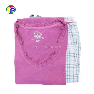 China Hot-selling Winter Women's Long Sleeve Cotton Knitted Sleeping Pajamas Lounge Wear for sale