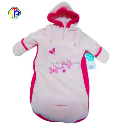 China Micro Long Sleeve Fleece Baby Bunting Baby Clothes Romper Girl for sale