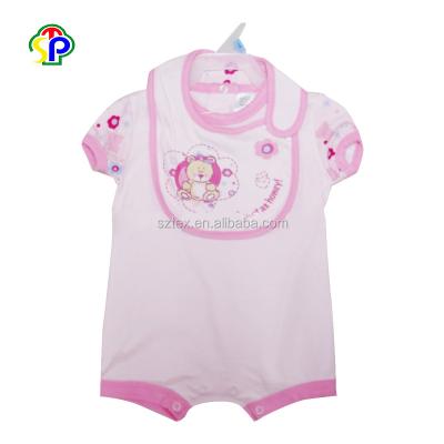 China Wholesale 100% Polyester 100% Cotton Baby Sleepwear Romper Set for sale