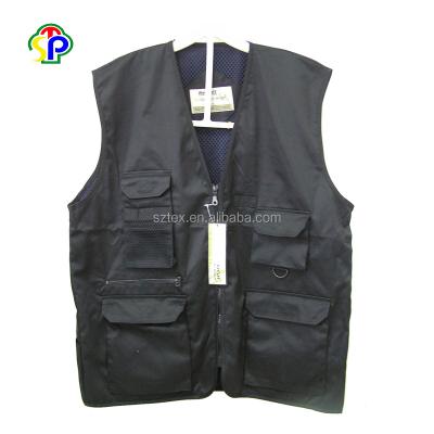 China QUICK DRY Mens Woven Cotton Safety Life Fabric Vest for sale