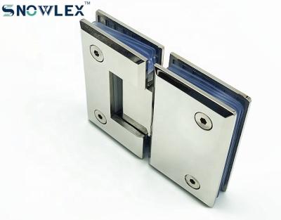 China Modern Sus304 Stainless Steel Mirror Bathroom Door Flange High Quality Glass Door Flange Shower Hinge for sale