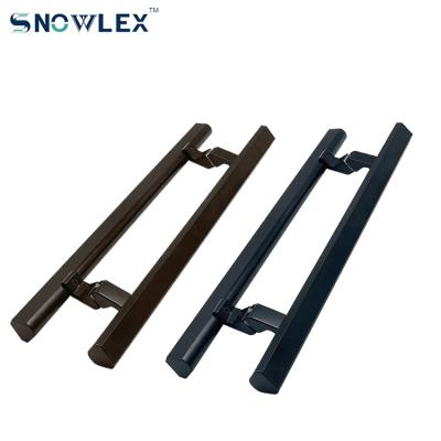 China Modern hot sale door handle high quality aluminum black glass door handle for sale