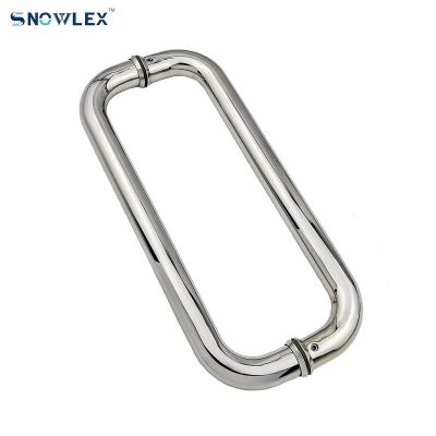 China Modern Durable Round Glass Door Handle Stainless Steel Handle Glass Door Handle for sale