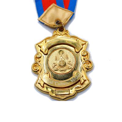 China Europe sport gymnastics chess dance wooden finisher medal with ribbon for sale