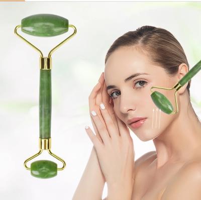 China 100% Natural Healthy Facial Head Foot Neck Face Lift Beauty Green Jade Roller For Face Massage for sale