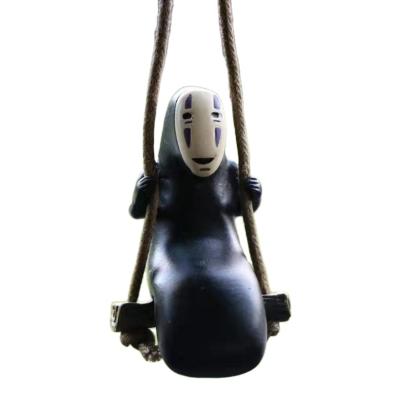 China None Faceless Man Car Suspended Parts Mirror Hayao Miyazaki Swing Faceless Car Pendant for sale