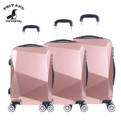 China Diamond Grain Supermarket Online ABS Hard Shell Suitcase 4 Spinner Travel Bags Luggage Sets Trolley New Travel Luggage Bags for sale