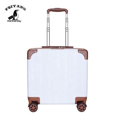 China Hard Shell Trolley Luggage Spinner Luggage 16 Inch Trolley Bag Rolled Cabin Suitcase Luggage for sale