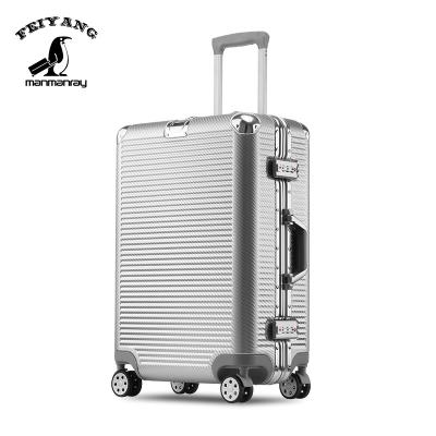 China Fashionable ABS Travel Trolley Luggage Bag Suitcase Sets Aluminum Frame Luggage for sale