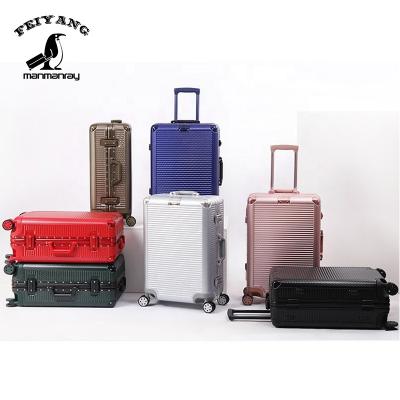 China ABS Aluminum Premium Luggage Trolley Suitcase Luggage Bags On Wheels 20 Inch ABS Travel Bags Luggage Sets for sale