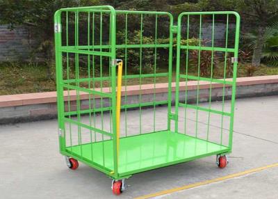 China Opvouwbare stapelbare draadgashak, draadgashokcontainer roltrolley voor vervoer Te koop