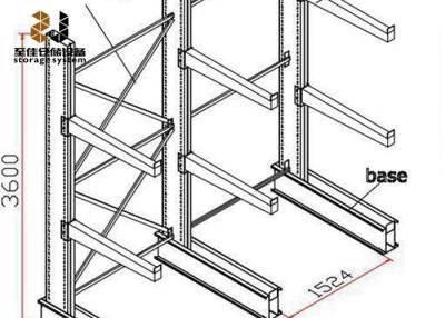 China Multilevel Cantilever Pallet Racking Anti Corrosion For Pipe Storage for sale