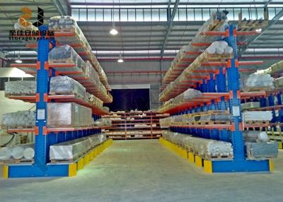 China Acero carbono Q235 recubrimiento en polvo Cantilever Pallet Racking, Color personalizado Estante de almacenamiento de madera en venta