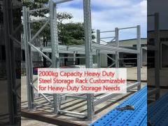 2000kg Capacity Heavy Duty Steel Storage Rack Customizable for Heavy-Duty Storage Needs