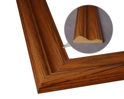 China Contemporary Home Decorative Teak Cabinet Frame Waterproof Molding Fire Retardant Wood Skirting CORNICE MOLD for sale