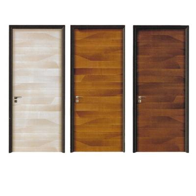 China New Design Fancy Latest Designs Simple Hot Sale Melamine Wood Doors Level Solid-Solid MDF E0 PVC Interior Door Wood Door for sale