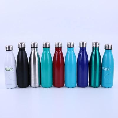 China PORTABLE unique design single wall stainless steel vacuum insulated single layer outdoor sports drink cola shaped water bottle for sale