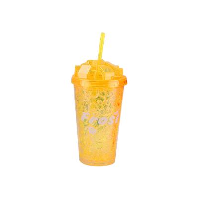 China Viable OEM ODM Customized Custom Logo Acrylic Reusable Double-Layer Plastic Tumbler Cup With Lid And Straw Mermaid Cup Double Layer for sale