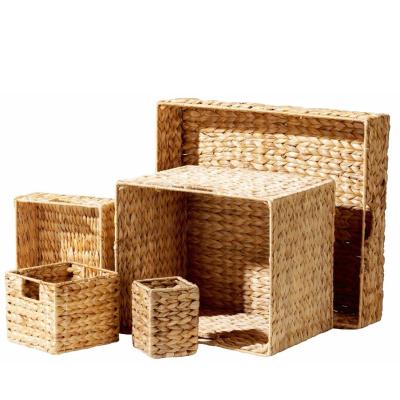 China 2022 Mini Large Baskets Woven Direct Selling Viable Fruit Plant Storage Around Tray Large Cane Wood Handmade Wall Hanging Basket Rattan for sale