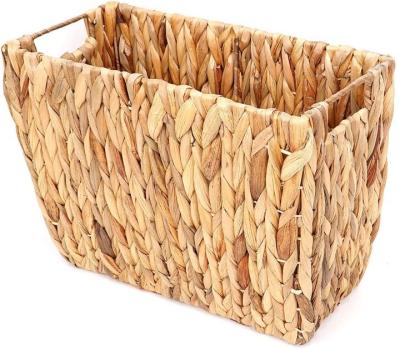 China Viable The New Listing Gifts Square Wicker Woven Basket Storage Large Foldable Handmade Handmade Woven Fabric Baskets for sale