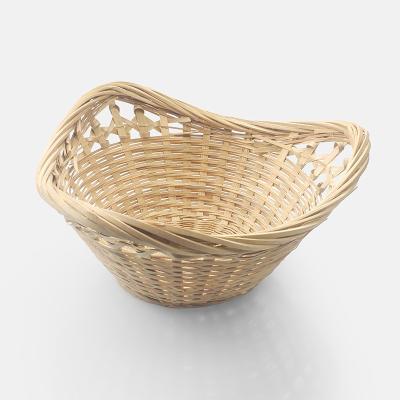 China Factory Price Sustainable Storage Basket Bread Serving Basket Set Natural Rattan Handwoven Basket for sale